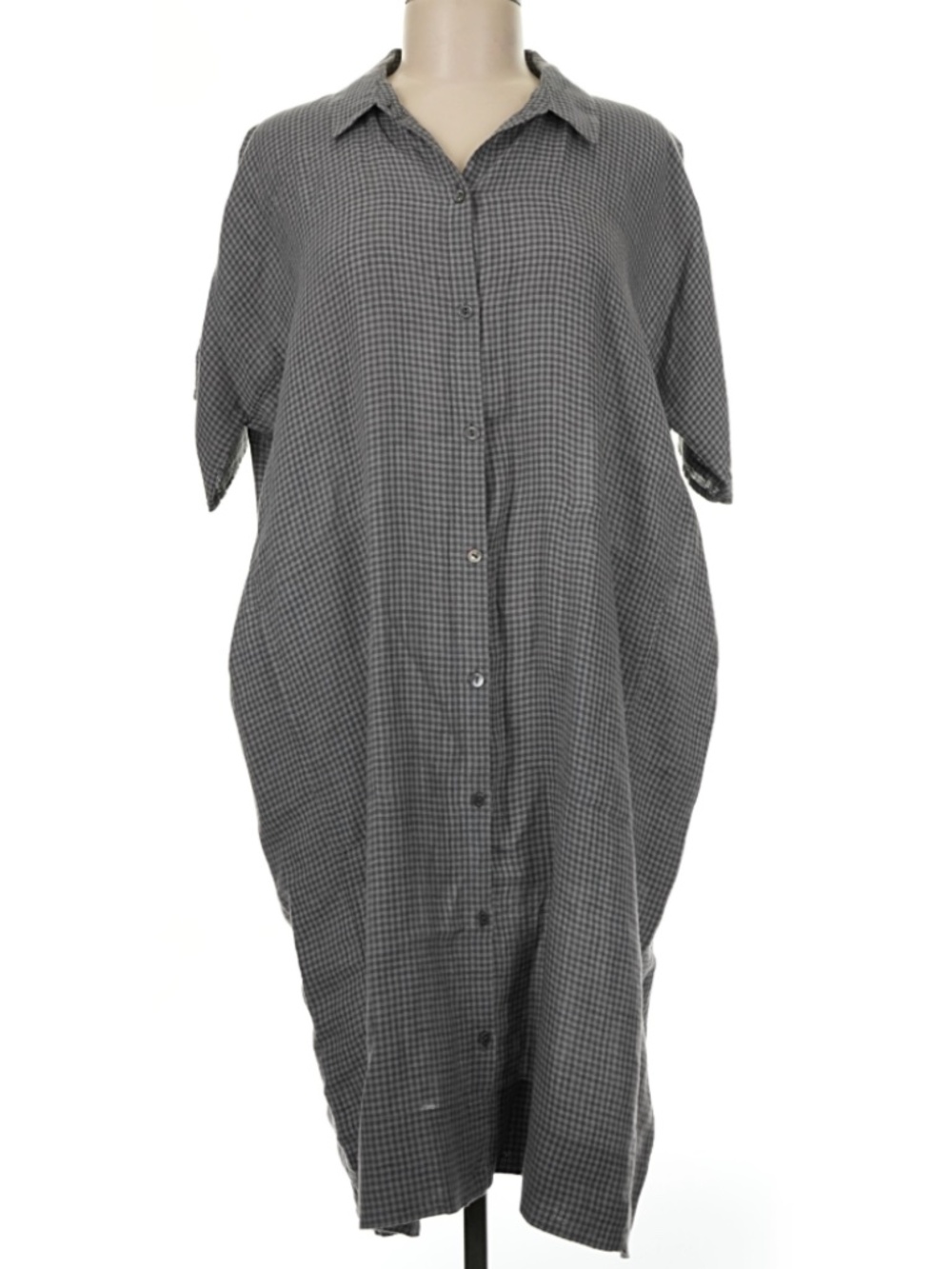 Eileen Fisher Organic Puckered Linen Shirtdress